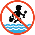 do not allow children in water