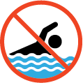 do not swim in the water